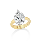 Mega Pear Button Back Pinky Ring