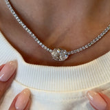 The Mega Oval Solitaire Necklace