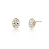 Signature Oval Diamond Bezel Studs
