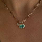 Golden Hour Charm in Lagoon Emerald