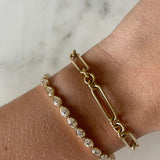 Diamond Pear Bezel Tennis Bracelet