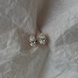 Real Fine Signature Pear Studs