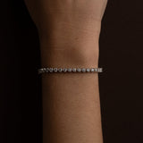 Three-Prong Diamond Tennis Bracelet