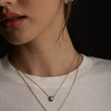 Rhodium Georgian Necklace on Classic Chain