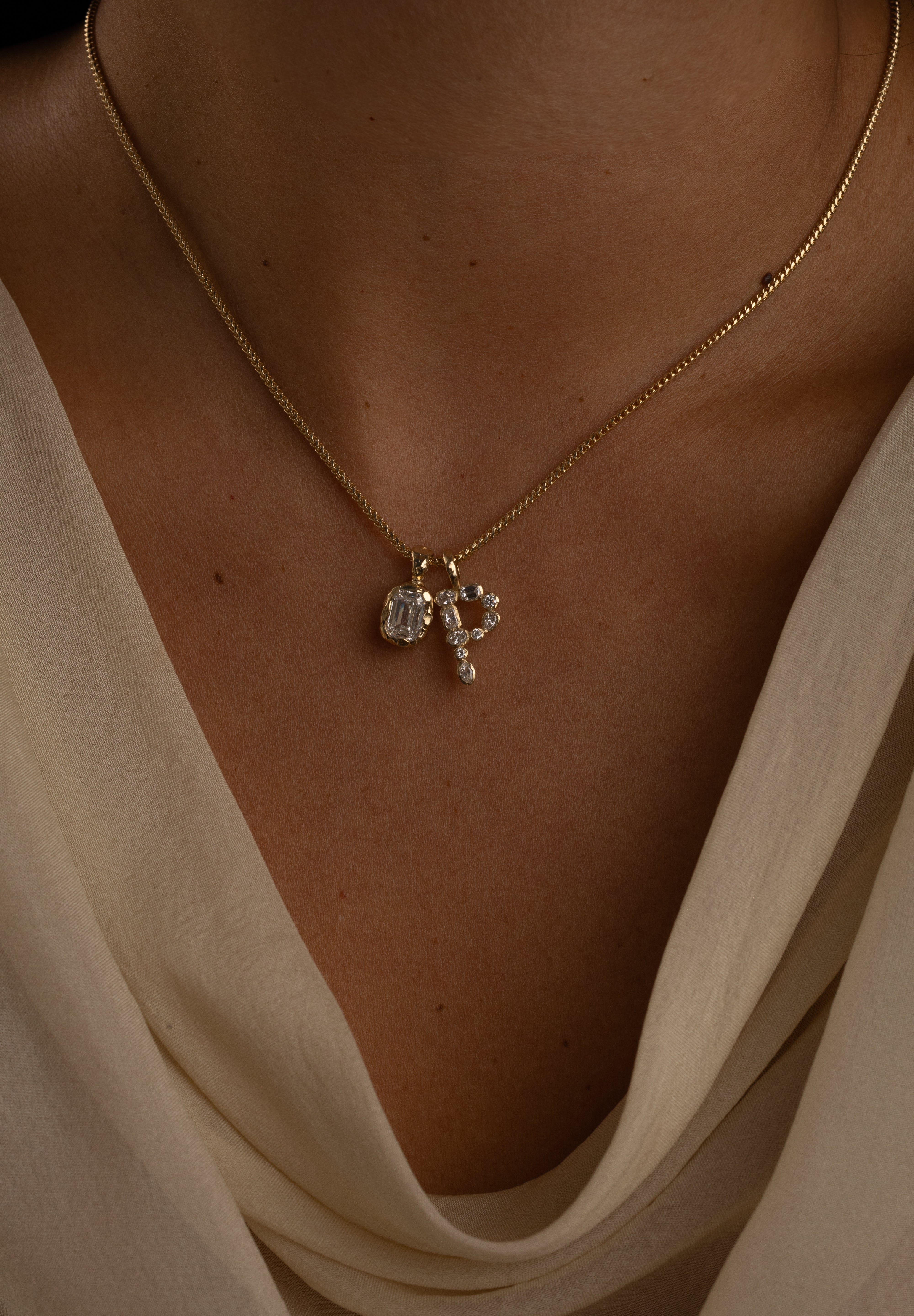 Mini Golden Hour Letter in Diamond, image 3 of 7