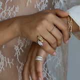 Diamond Dome Pinky Ring