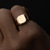 Square Etched Signet Ring