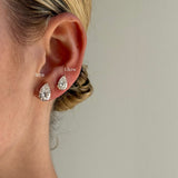 Real Fine Signature Pear Studs