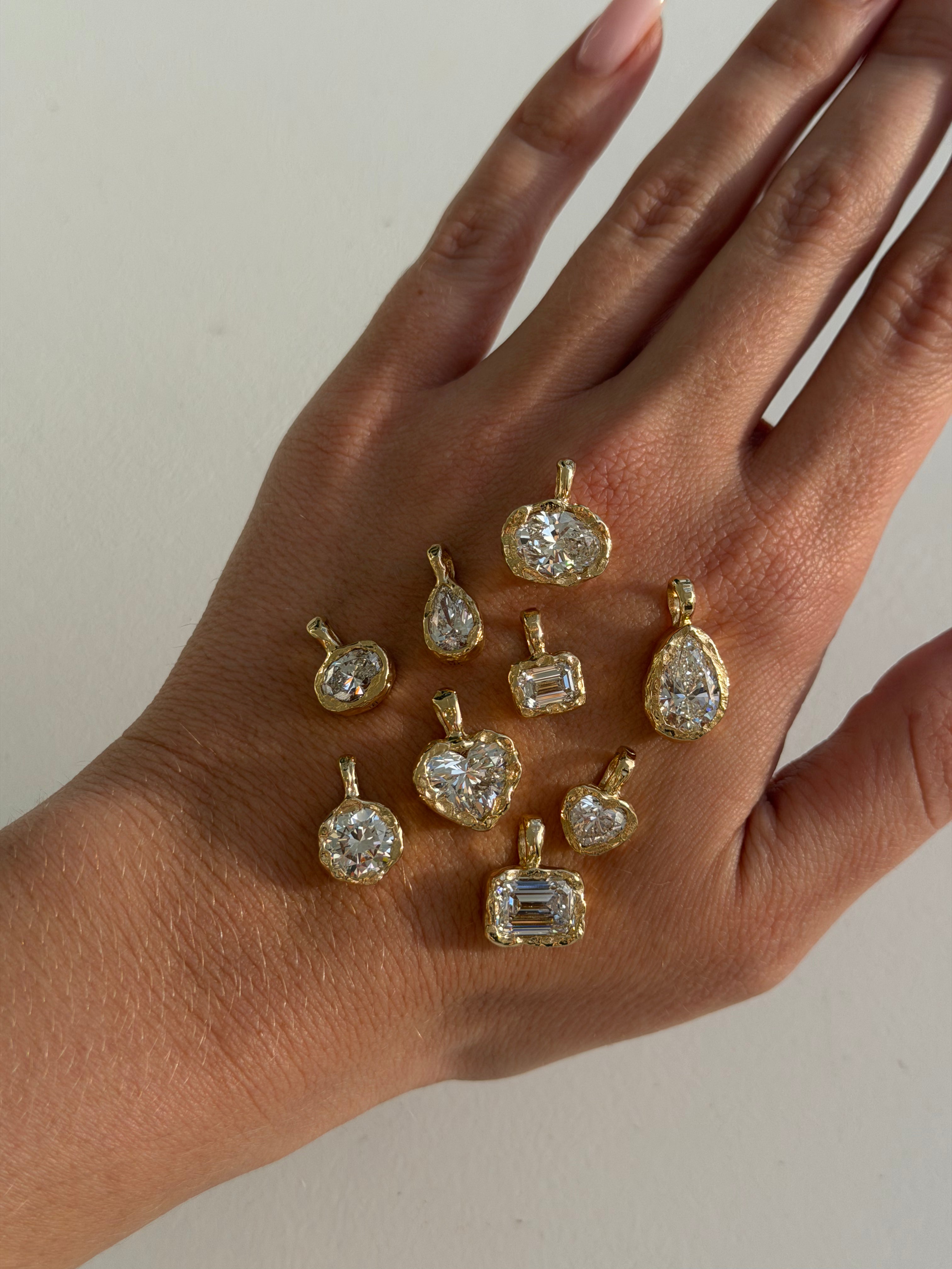 Petite Golden Hour Emerald Bezel Drop, image 6 of 7