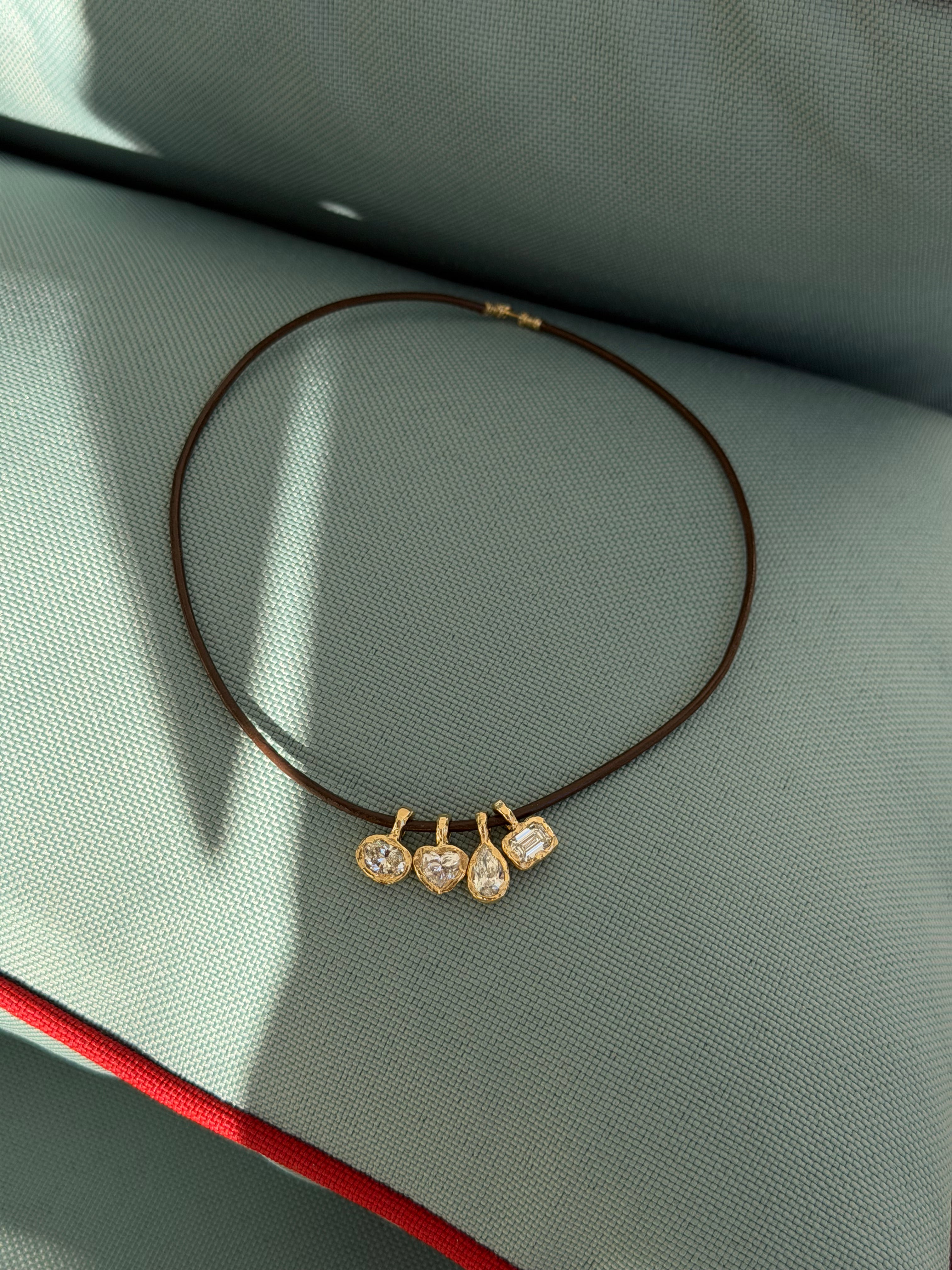 Petite Golden Hour Emerald Bezel Drop, image 2 of 7
