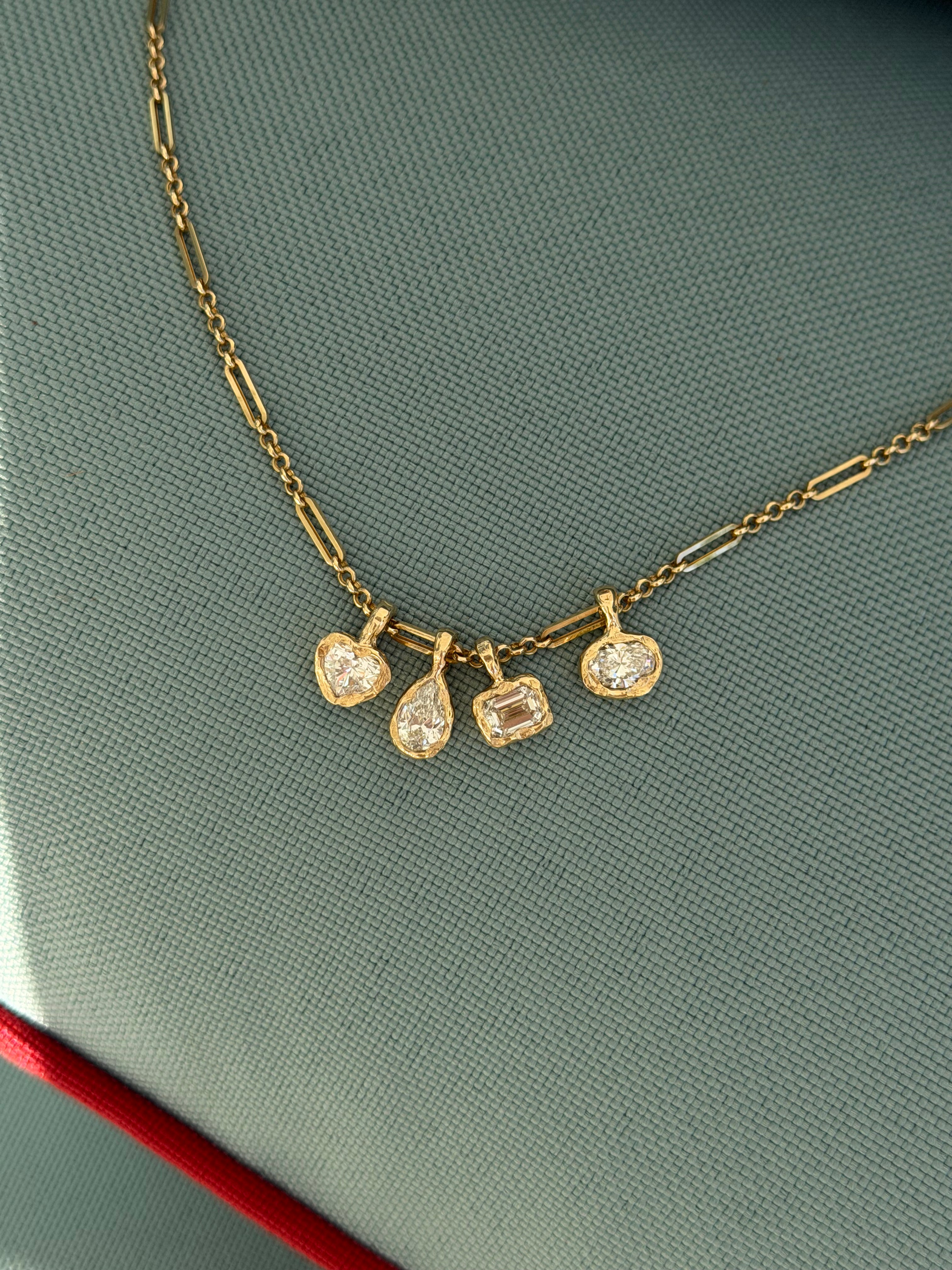Petite Golden Hour Pear Bezel Drop, image 5 of 5