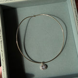 Mega East-West Heirloom Pendant in Snow