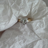 Mega Heart Button Back Pinky Ring