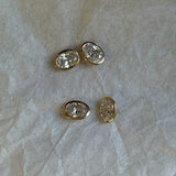 Signature Oval Diamond Bezel Studs