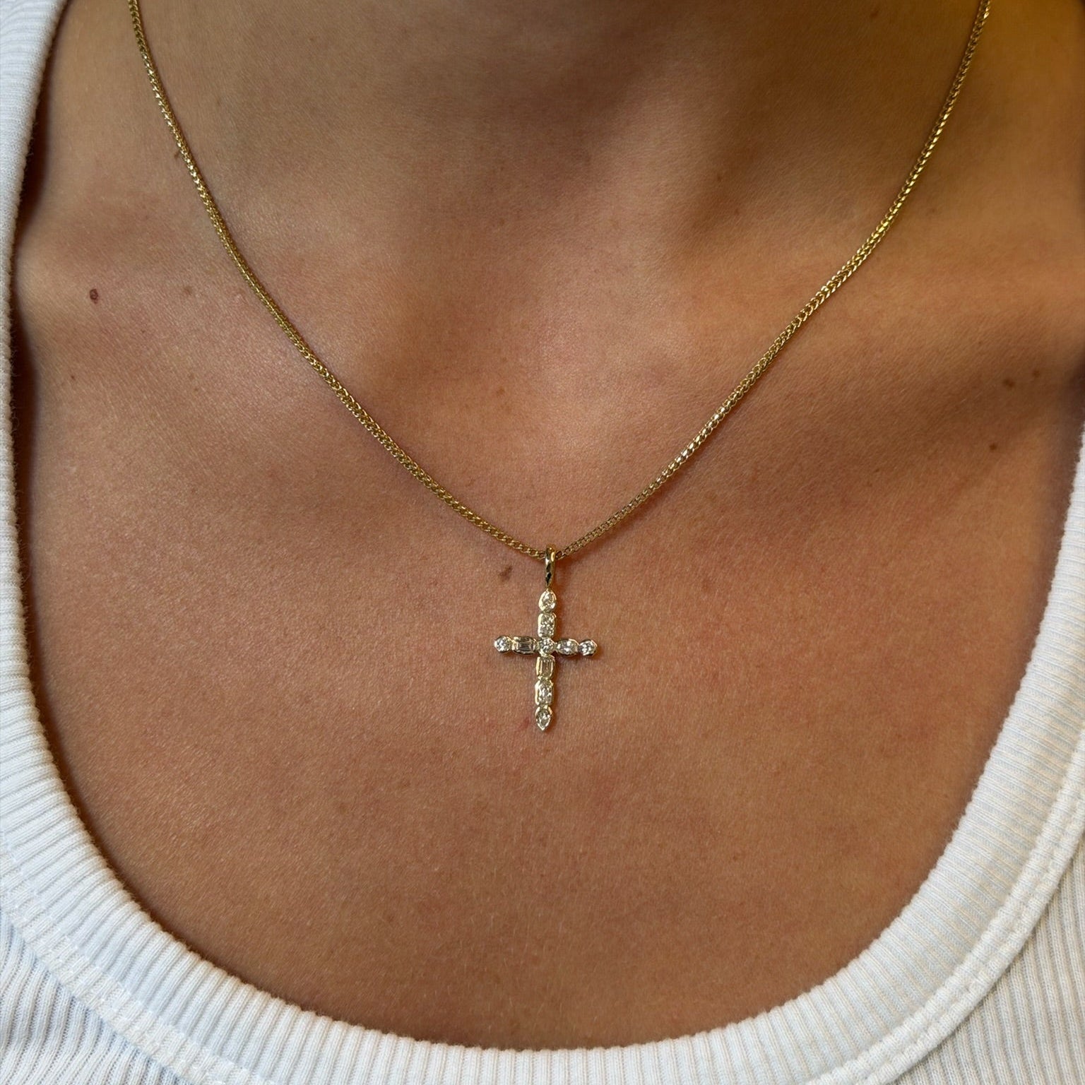 Mini Golden Hour Cross in Diamond, image 2 of 4