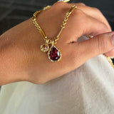 Golden Hour Charm in Malaya Garnet