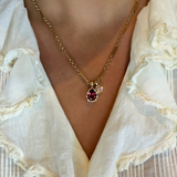 Golden Hour Charm in Malaya Garnet