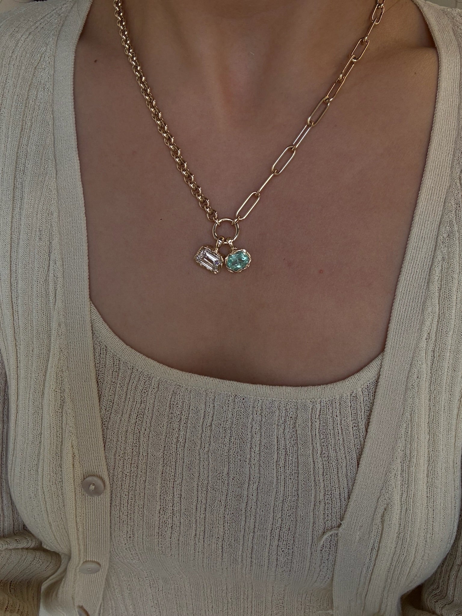 Golden Hour Emerald Bezel Drop, image 2 of 8