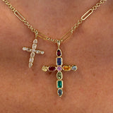 Mini Golden Hour Cross in Diamond