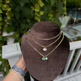 Golden Hour Charm in Sea Foam Tourmaline