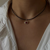 Petite East West Heirloom Pendant in Cherry