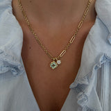 Golden Hour Charm in Minty Tourmaline