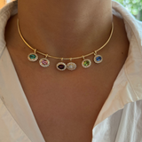 Petite East West Heirloom Pendant in Wine
