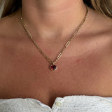 Golden Hour Charm in Rhodolite Garnet