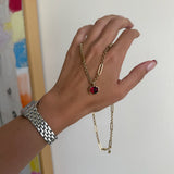Golden Hour Charm in Rhodolite Garnet