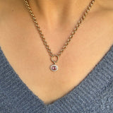 Petite East West Heirloom Pendant in Rosy