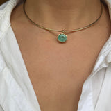 Golden Hour Charm in Seafoam Tourmaline