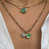 Golden Hour Charm in Seafoam Tourmaline
