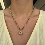 Golden Hour Charm in Dusty Rose Tourmaline