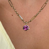 Golden Hour Charm in Plum Tourmaline