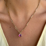 Golden Hour Charm in Plum Tourmaline