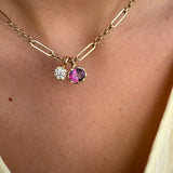 Golden Hour Charm in Plum Tourmaline