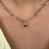 Mini Golden Hour Charm in Rhodolite Garnet