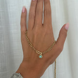 Mini Golden Hour Charm in Minty Green Tourmaline