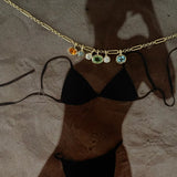 Golden Hour Charm in Green Tourmaline