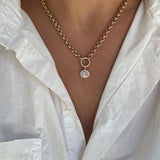 Petite East West Heirloom Pendant in Snow