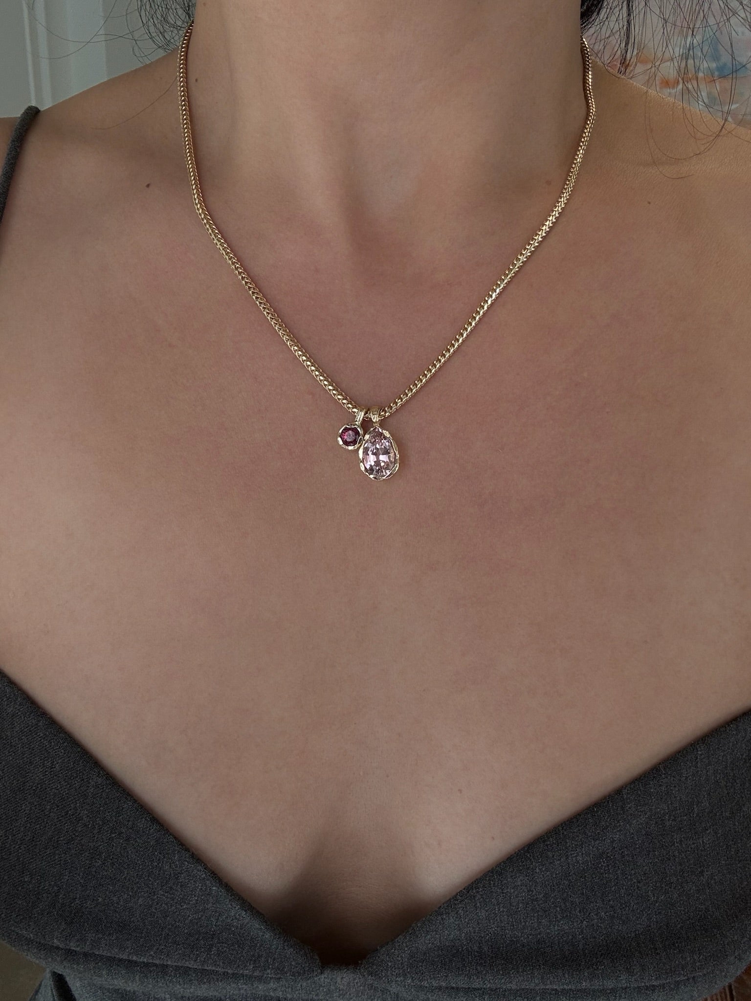 Golden Hour Charm in Baby Pink Tourmaline, image 4 of 4