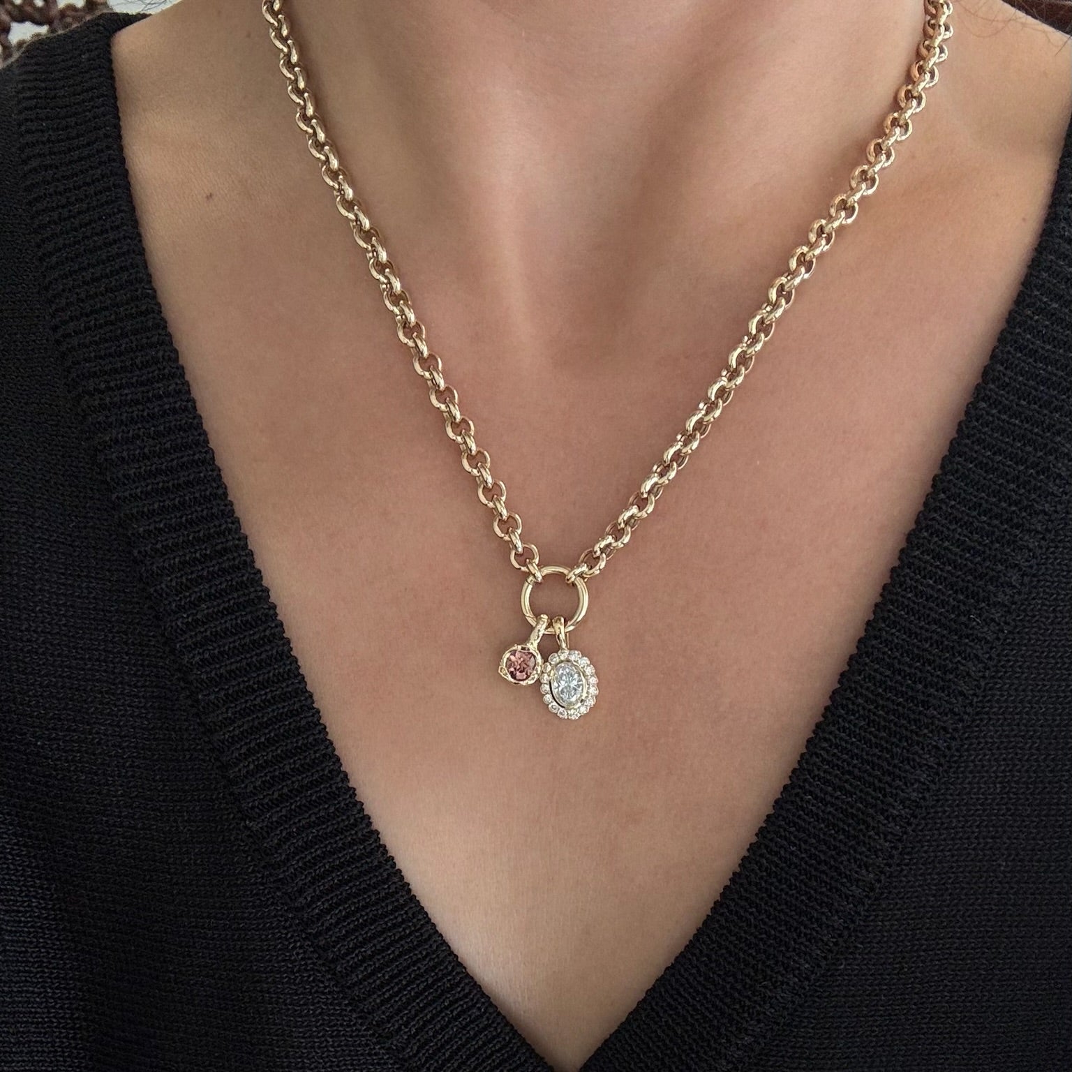 Mini Golden Hour Charm in Bronze Zircon, image 2 of 3