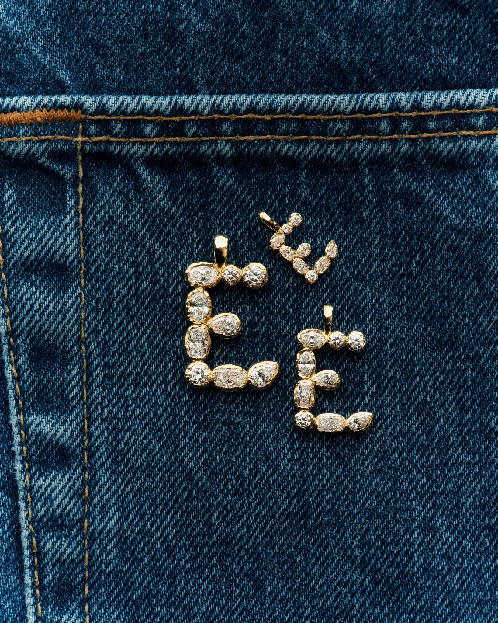 Mini Golden Hour Letter in Diamond, image 4 of 7