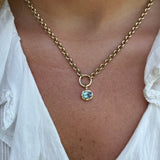 Golden Hour Charm in Aquamarine