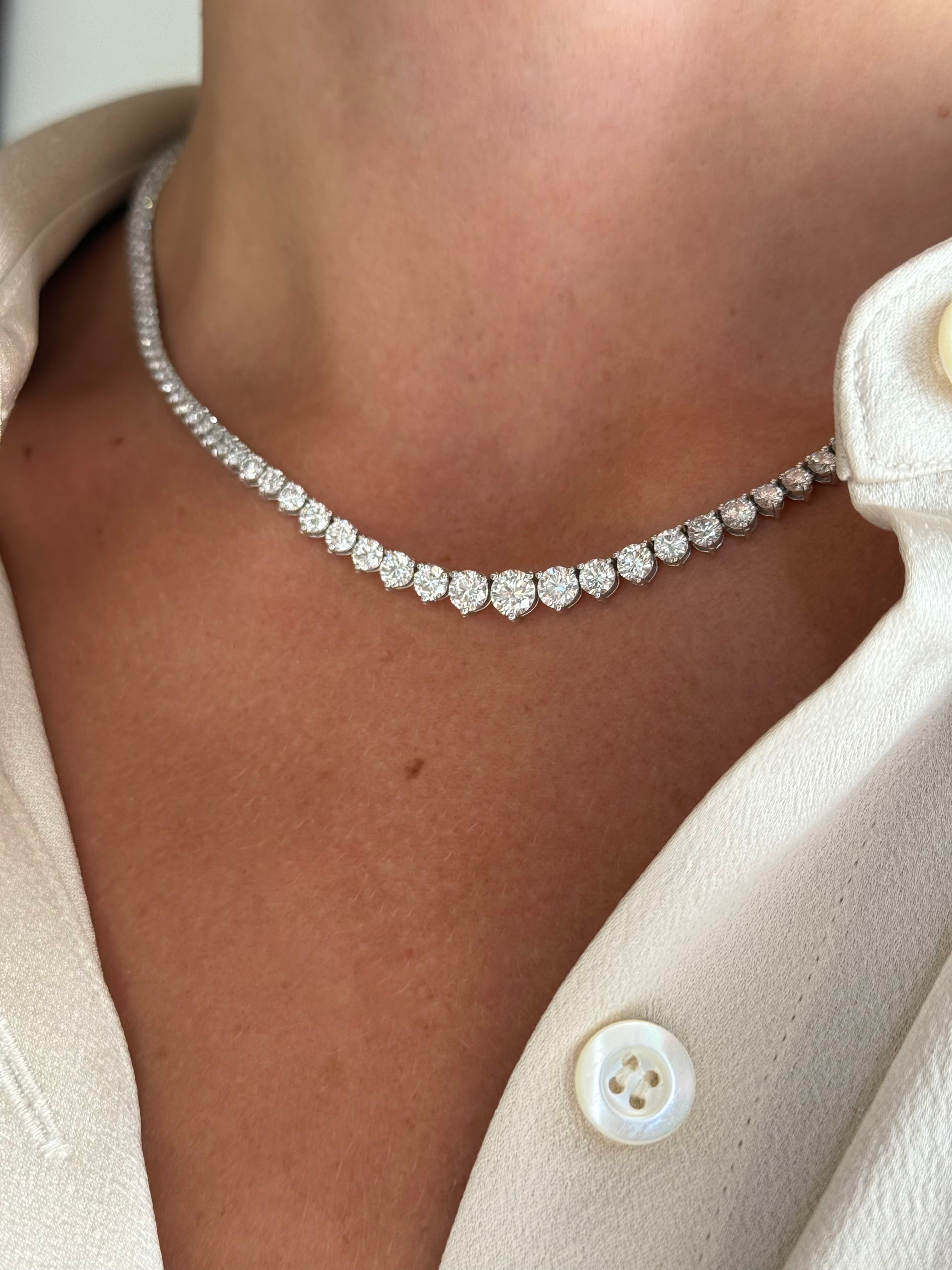The Everyday Graduating Tennis Necklace, image 4 of 7