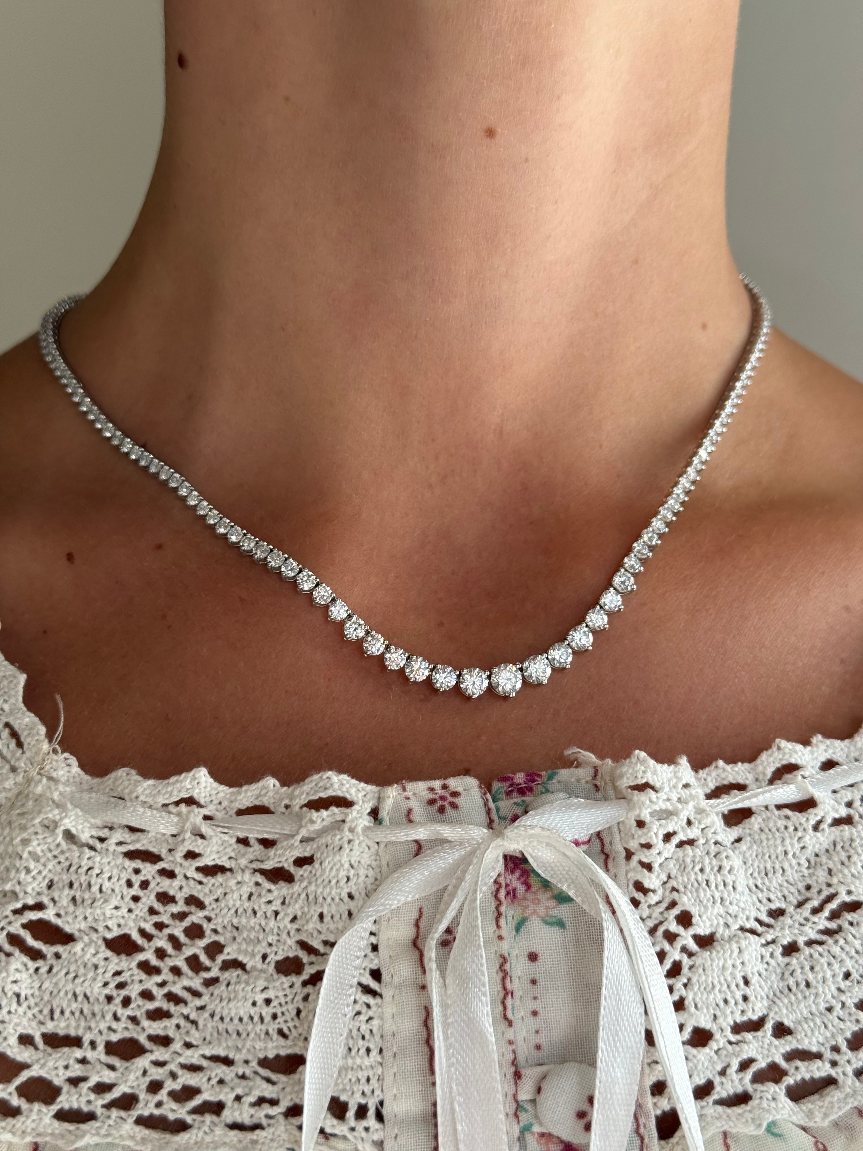 The Everyday Graduating Tennis Necklace, image 7 of 7