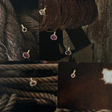 Golden Hour Charm in Plum Tourmaline