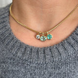 Golden Hour Charm in Minty Emerald (Round)