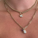 Mini Golden Hour Charm in Raspberry Rhodolite Garnet