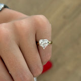 Mega Heart Button Back Pinky Ring